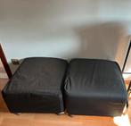 2 identieke Ikea Kiplin poefen met zwarte hoes, Huis en Inrichting, Zetels | Voetbanken en poefs, Ophalen, Gebruikt, Vierkant