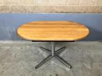 Sale: Ovaal eettafel bureau industrieel vintage eiken chroom, Huis en Inrichting, Tafels | Eettafels, Ophalen, Gebruikt, Vintage industrieel retro eik Knoll Eames Spectrum Castelli