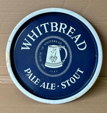 Plateau tôle émaillé WHITBREAD 1950  Bière 