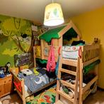 Stapelbedden met cabinebed in junglethema, Kinderen en Baby's, Kinderkamer | Stapelbedden en Hoogslapers, Ophalen, Gebruikt, Stapelbed
