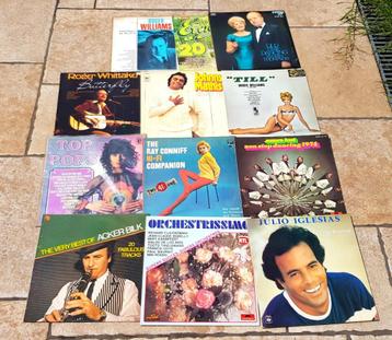 Lot de 12 disques vinyle 33T seventies 