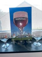 Sanctus reclame + glazen duvel moortgat, Verzamelen, Ophalen of Verzenden, Gebruikt, Reclamebord, Plaat of Schild, Duvel