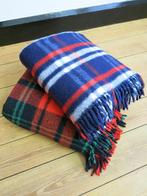 Lot van 2 dikke schotse dekens, Ophalen, Blauw, Tweepersoons, Deken of Dekbed