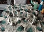 nieuw 8 kandelaars zilverkleur glas, Huis en Inrichting, Ophalen, Nieuw