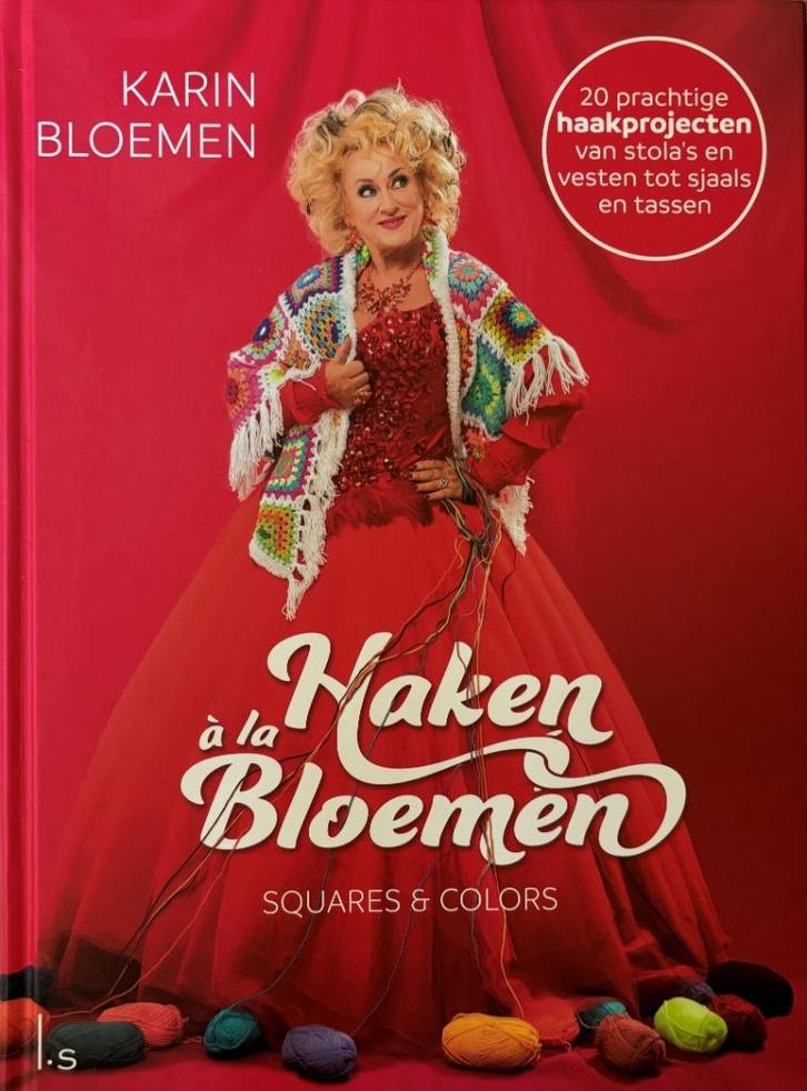 Boek: Haken à la Bloemen: Squares & colars, Hobby en Vrije tijd, Breien en Haken, Zo goed als nieuw, Haken, Patroon of Boek, Ophalen of Verzenden