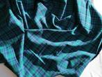 Coton à Carreaux Bleu Vert 2,1m, Hobby & Loisirs créatifs, Bleu, Enlèvement ou Envoi, Coton, 120 cm ou plus