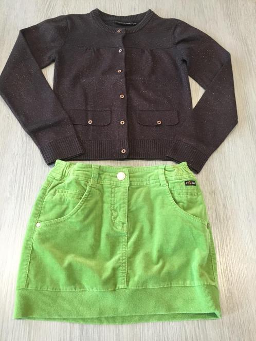 Ensemble : Jupe + manches longues + gilet - taille 140, Enfants & Bébés, Vêtements enfant | Taille 140, Comme neuf, Fille, Ensemble