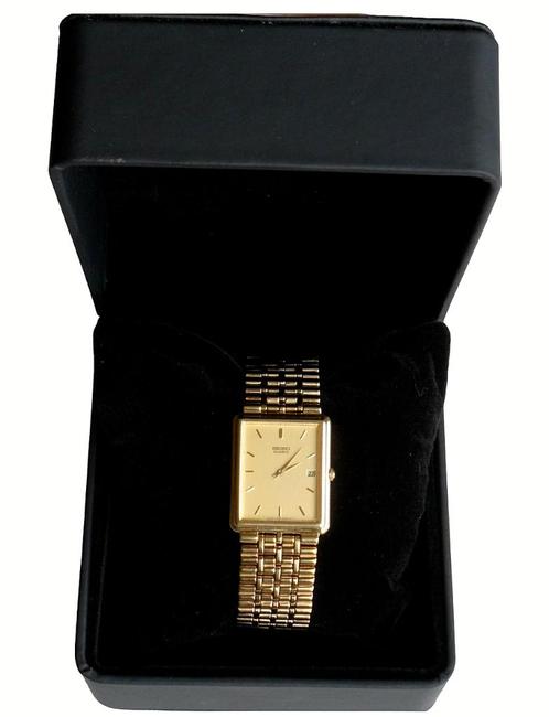 Marque montre SEIKO Jaune bracelet en plaqué or, Handtassen en Accessoires, Antieke sieraden, Armband, Goud, Verguld, Ophalen of Verzenden