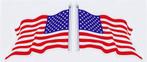 USA [Amerikaanse vlag] sticker set #1, Motos, Accessoires | Autocollants