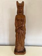 Prachtig massief houten sculptuur van een religieuze rouwend, Antiek en Kunst, Ophalen of Verzenden