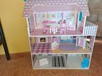 Houten poppenhuis met losse meubeltjes arjo toys, Ophalen, Poppenhuis