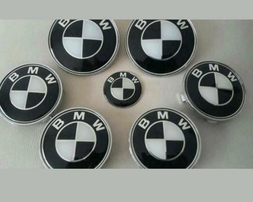 Set van 7x stuks Bmw emblemen zwart wit g20 g30 e60 e90 e39, Auto diversen, Tuning en Styling, Ophalen of Verzenden