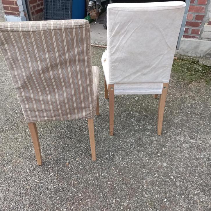 6 IKEA stoelen, Huis en Inrichting, Stoelen, Gebruikt, Vijf, Zes of meer stoelen, Hout, Stof, Grijs, Ophalen