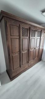 Garde-robe en bois H 212cm x L 237cm x P 60cm, Ophalen, Gebruikt, Met hangruimte, Colonial