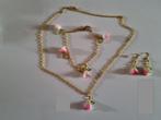 Oorbellen - Set „Spring Flowers”, Hangers, Nieuw, Ophalen of Verzenden, Roze