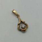 Gouden Hanger 14k 585 met Zirkonia, Overige voorstellingen, Ophalen of Verzenden, Zo goed als nieuw, Met edelsteen