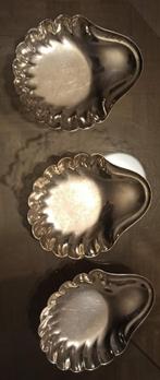 3 verzilverde caviaarschaaltjes, Antiek en Kunst, Ophalen of Verzenden, Zilver