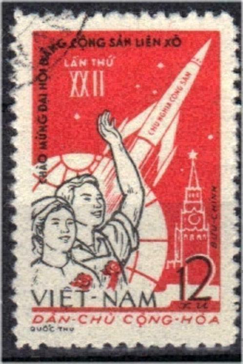 Noord-Vietnam 1961 - Yvert 242 - 22e Congres in Moskou (ST), Timbres & Monnaies, Timbres | Asie, Affranchi, Envoi