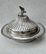Boterpot verzilverd ANTIEK, Ophalen of Verzenden
