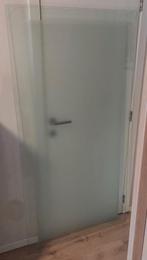 Tafelblad in glas, Huis en Inrichting, Ophalen, Gebruikt, 50 tot 100 cm, Glas