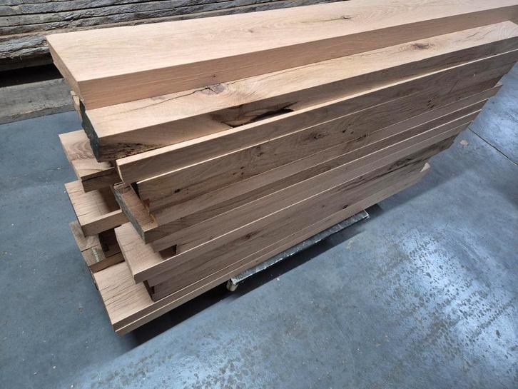 Lot eiken planken balken geschaafd, Tuin en Terras, Palen, Balken en Planken, Ophalen