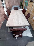 Tafel met veranda stoelen, Tuin en Terras, Ophalen, Nieuw, Rechthoekig, Hout