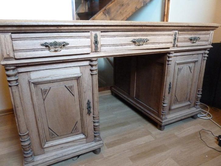 Ancien Bureau en chêne ou pour customiser, Maison & Meubles, Bureaux, Comme neuf, Bureau, Enlèvement