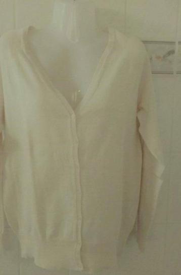 Yessica : ecru beige vest gilet cardigan maat M beschikbaar voor biedingen