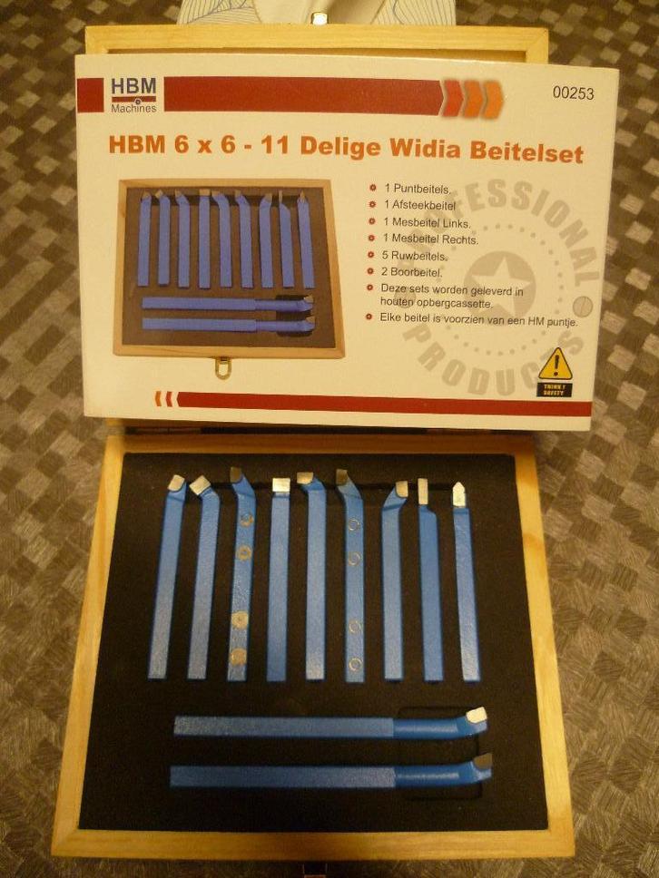 HBM 6 x 6 - 11 Delige Widia Beitelset € 20, Doe-het-zelf en Bouw, Gereedschap | Machine-onderdelen en Toebehoren, Nieuw, Ophalen of Verzenden