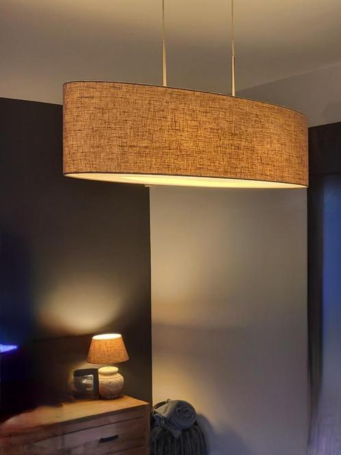 Luster/plafondlamp+tafellamp, Huis en Inrichting, Lampen | Plafondlampen, Zo goed als nieuw, Kunststof, Stof, Ophalen