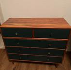 Vol mangohouten commode, Ophalen, 100 tot 150 cm, 5 laden of meer, Zo goed als nieuw