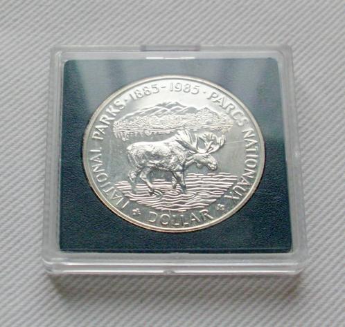 Canada 1985 (1885-)  - .500 Silver Dollar National Parks, Postzegels en Munten, Munten | Amerika, Losse munt, Zilver, Verzenden