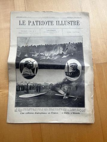 Patriotte illustré: collision aéroplanes en France-1914 beschikbaar voor biedingen