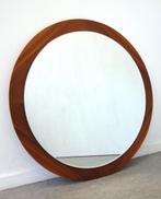Vintage XXL Deens design teakhouten spiegel wandspiegel rond, Huis en Inrichting, Woonaccessoires | Spiegels, Ophalen, Gebruikt