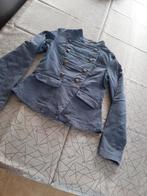 Spiritueel blauw jasje in militaire stijl - 38, Vêtements | Femmes, Comme neuf, Taille 38/40 (M), Bleu, Enlèvement ou Envoi