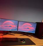 Gaming PC Erazer+ toetsenbord + schermen + muis + muismat, Computers en Software, Ophalen, Met monitor, Erazer, Zo goed als nieuw
