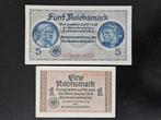 1 , 5 Reichsmark Duitsland WWII set aUNC, Postzegels en Munten, Ophalen of Verzenden, Duitsland, Setje