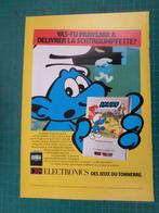 Schtroumpfs - publicité papier CBS Electronics - 1983, Verzamelen, Stripfiguren, Ophalen of Verzenden, Smurfen, Gebruikt, Overige typen