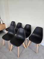 Set van 6 eetkamerstoelen, Huis en Inrichting, Ophalen of Verzenden, Zo goed als nieuw, Zwart