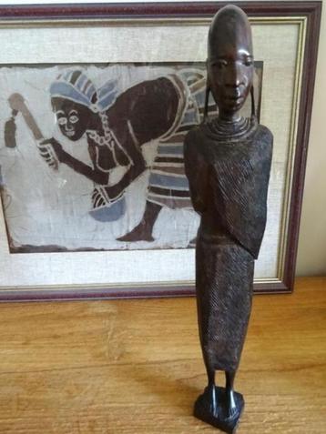 African Art, Kenia. Sierlijk handgesneden Masai beeld beschikbaar voor biedingen