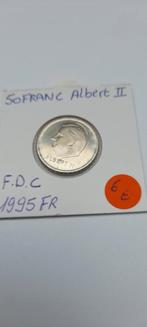 Albert ll 50 francs 1995 FDC français, Timbres & Monnaies, Enlèvement ou Envoi