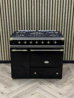 Luxe Lacanche Fornuis Zwart Gas + Messing + Warmhoudkast, Ophalen of Verzenden, Grill, Gas