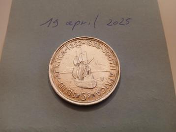 Zuid-Afrika 5 shillings 1952 " 300e verjaardag Capetown " beschikbaar voor biedingen