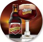 Metalen reclamebord Kasteelbier Rouge retro vintage mancave, Verzamelen, Ophalen of Verzenden, Zo goed als nieuw, Reclamebord, Plaat of Schild