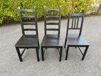 3 chaises noir Ikea, Trois, Enlèvement ou Envoi, Comme neuf, Bois