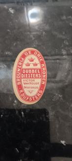 Oud bieretiket dubbel Duysters br. De drie Kronen Westerloo, Verzamelen, Biermerken, Ophalen of Verzenden, Zo goed als nieuw