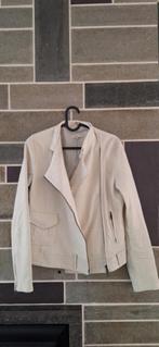 Witte leren jas, Kleding | Dames, Wit, Ophalen of Verzenden, Essentiel Antwerp, Maat 36 (S)
