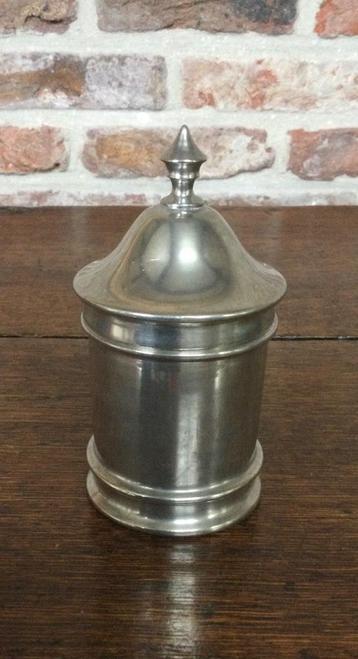 Portugees Tinnen Potje met Deksel beschikbaar voor biedingen