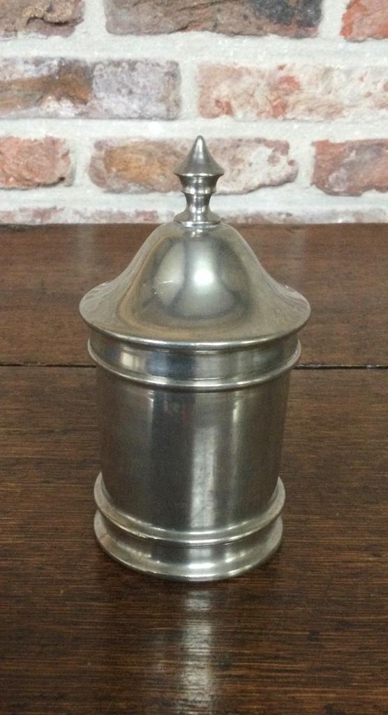 Portugees Tinnen Potje met Deksel, Antiek en Kunst, Antiek | Tin, Ophalen