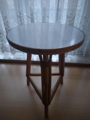 VINTAGE RITAN BIJZETTAFELTJE, Huis en Inrichting, Tafels | Bijzettafels, Ophalen of Verzenden, Rond, Overige materialen, Minder dan 45 cm